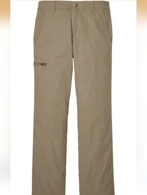 Eddie Bauer NWT Fleece Lined Zip-pocket Pants 40 X 32 Tan